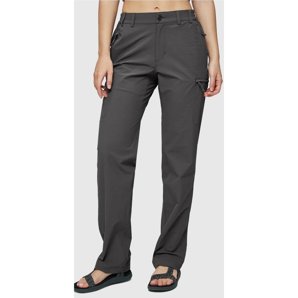 Mier Womens Quick Dry Cargo Hiking Pants Ripstop Size 10 Dark Grey Water Resist